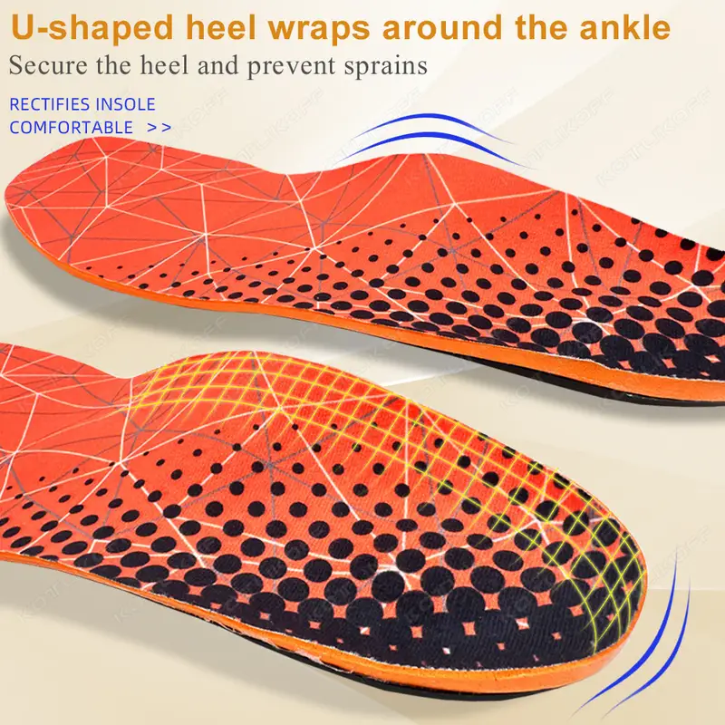 EVA Orthotic Sports Insole Arch Support Insert For Flat Feet PU Shock Absorption Plantar Fasciitis Heel Pain Orthopedic Insoles - Image 2