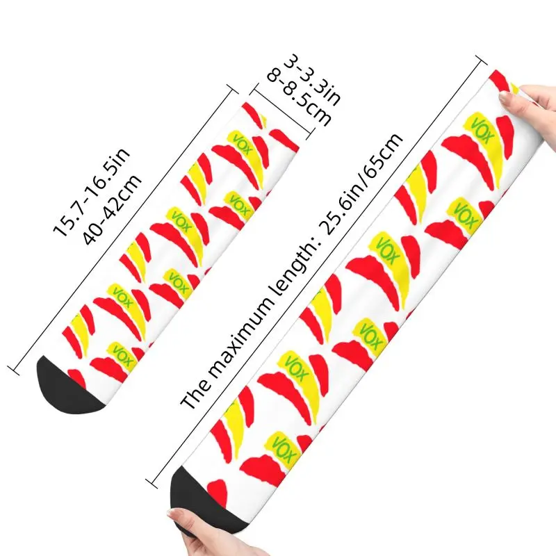 Spanish Vox Dress Socks for Men Women Warm Fashion Spain Political Party Crew Socks