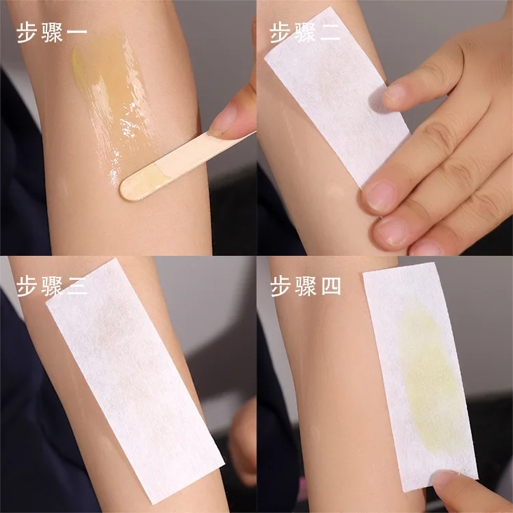 100pcs Removal Nonwoven Body Cloth Hair Remove Wax Paper Rolls High Quality Hair Removal Epilator Wax Strips for Hair Removal 4