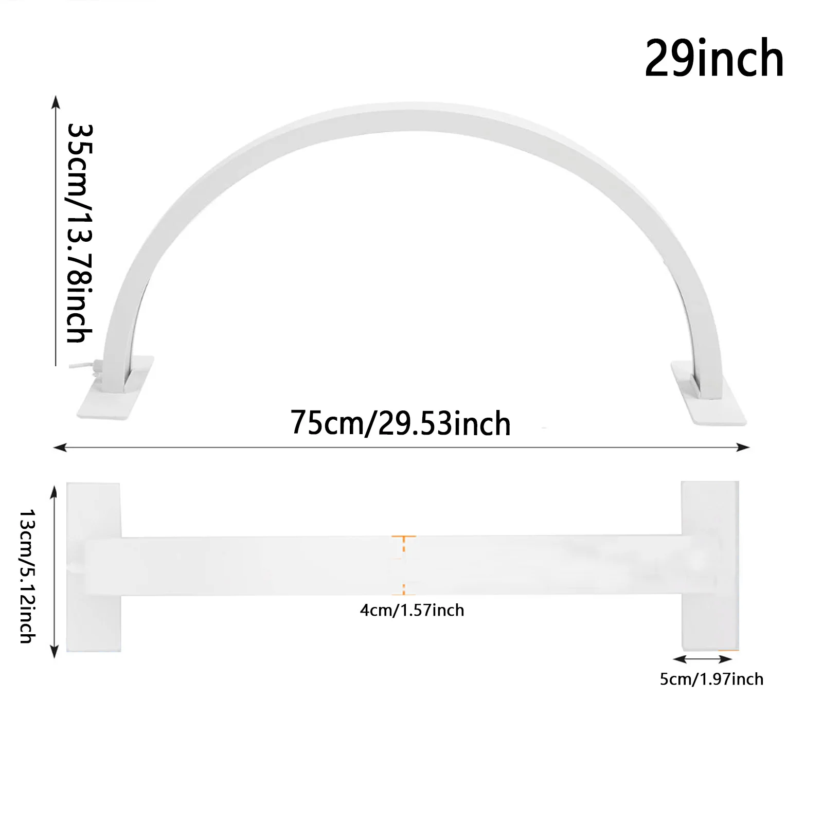 Half-moon LED nail light, eyelash light nail technology light, desk lamp, three colors of light, adjustable brightness 6