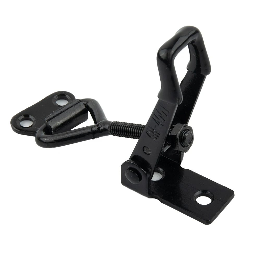 

90x27mm Lockers Toggle Clamp Steel Hasp Black Plated Catch Clip High Carbon Steel For Lock-free Handle-less Boxe