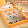 Rabbit Magnetic Drawing Board Carrot Magnet Pen Kids Reusable Drawing Toys Baby Beads Painting Doodle Sketch Pad Children Gift 4
