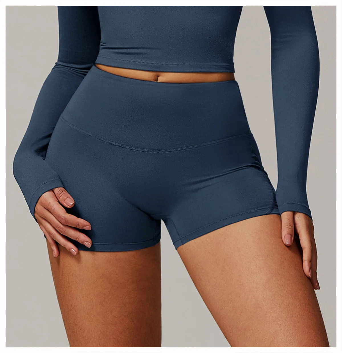 2025 New Yoga Shorts For Women High Waist Lift Sports Outerwear Running Workout Shorts 9152