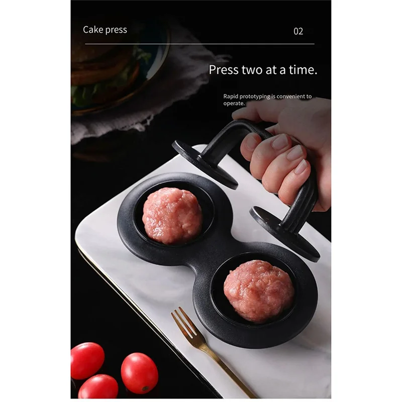 A45G-Burger Press Patty Maker Non-Stick Hamburger Press Kit Burger Maker Meat Beefveggie Hamburger Mold For Kitchen