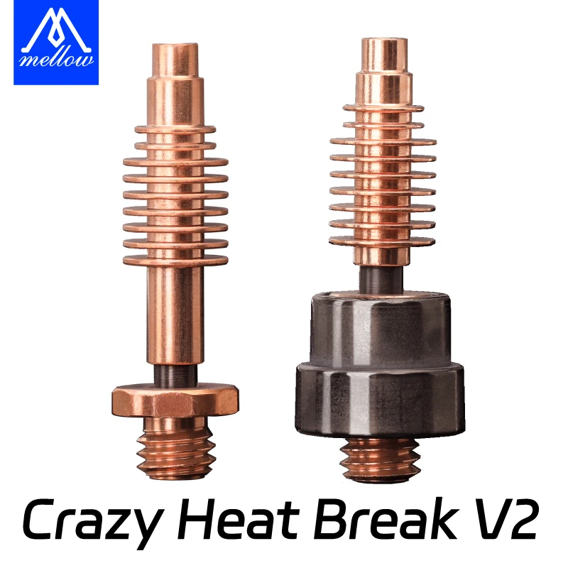 Mellow Crazy Zone v2 Quebra de Calor para Nf-crazy Nf-crazy Plus Nf-crazy Pro Hotend Impressão de Fibra de Carbono Peças de Impressora 3d