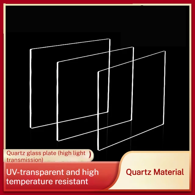 Window Protection Fused Silica Glass Ultra-Thin Ultraviolet Quartz Square 10*10*1 Customizable High Temperature Window 1