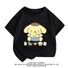 Summer New Kids Sanrio Cartoon Print T-shirt Pompompurin Children's Short sleeved Top O-Neck 100Cotton Boys And Girls Tee shirts 2