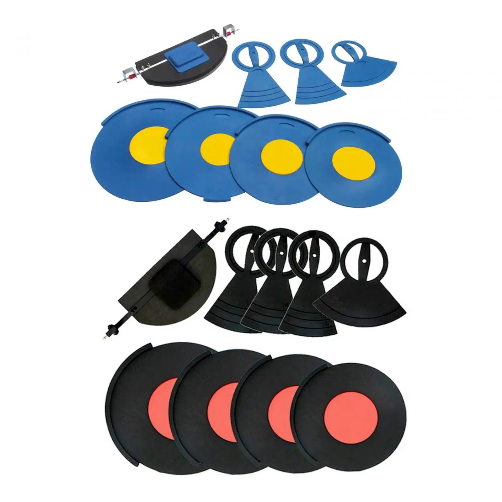 

7x Drum Mute Pads Set and Cymbal Mutes Practicing Pad Bass Drum Mutes Pad