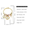 Women's Bracelet Watch Love With Stylish Decor Refined Round Quartz Watch Casual Elegance 6