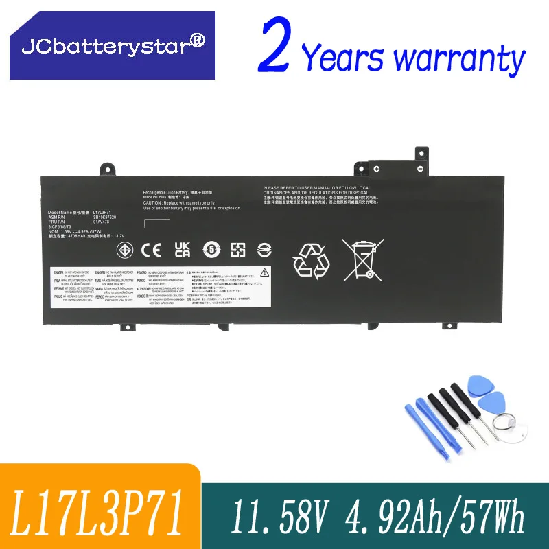 

JC L17L3P71 Laptop Battery For Lenovo ThinkPad T480S Series Notebook 01AV478 SB10K97620 01AV479 01AV480 L17M3P71 L17S3P71