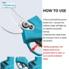 18V 4 Gear Cordless Pruner Shear Efficient Fruit Tree Bonsai Pruning Electric Tree Branches Cutter Compatible Makita 18V Battery 3