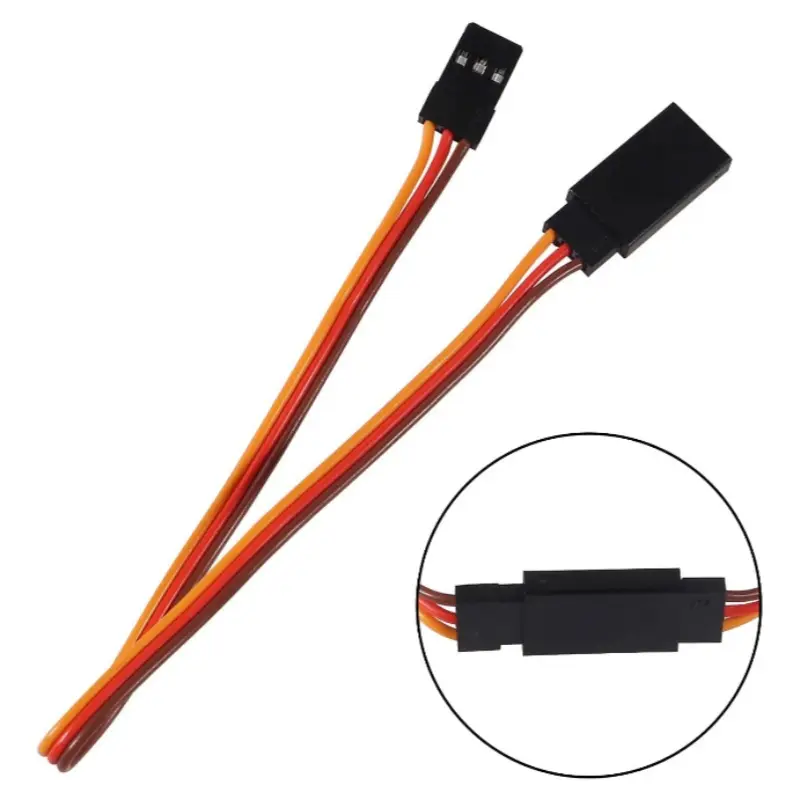 10PCS 100mm/150mm/200mm/300mm/500mm Servo Extension Lead Wire Cable for RC Drone Futaba JR Male to Female 10cm 30cm 50cm 100cm image 5