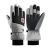 1 Pair Ski Gloves With Adjustable Fastener Tape Water-Resistant Windproof Thick Winter Warm Touch Screen Gloves 5