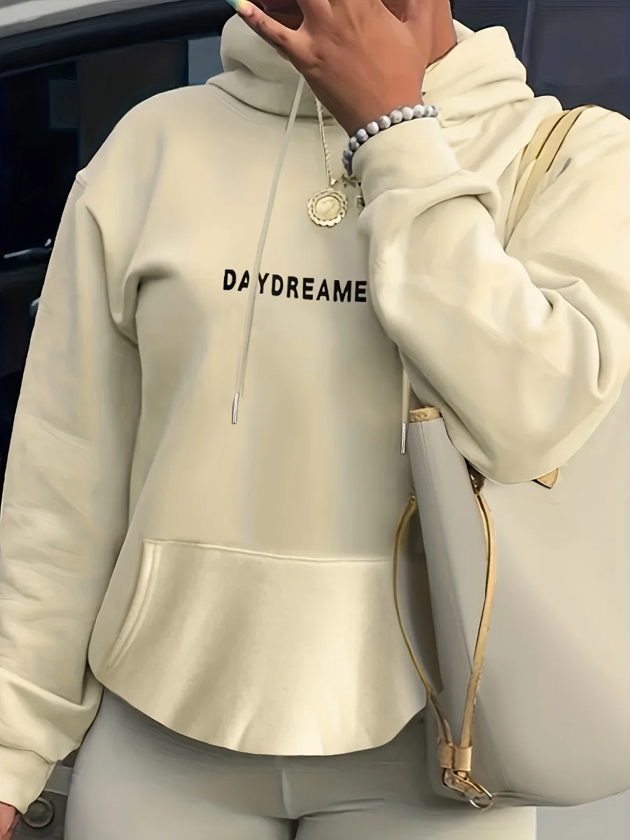 Sudadera con estampado de letras de dinero BOLUBAO, sudaderas con capucha de marca de moda para mujer, nuevas sudaderas con capucha casuales de primavera y otoño, sudaderas con capucha superiores, sudadera