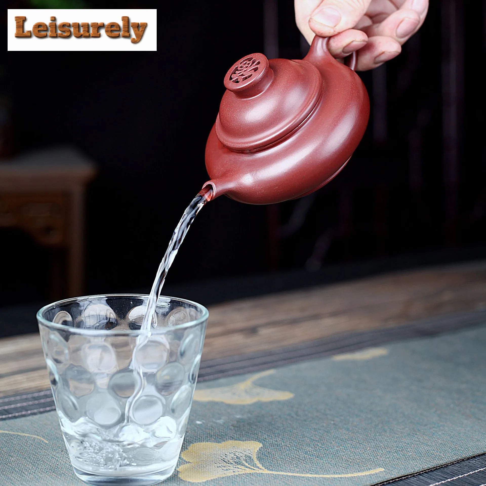 180ml Elegant Yixing Purple Clay Teapots Handmade Bless Pot Raw Ore Dragon's Blood Sand Kettle Zisha Tea Set Collection Supplies