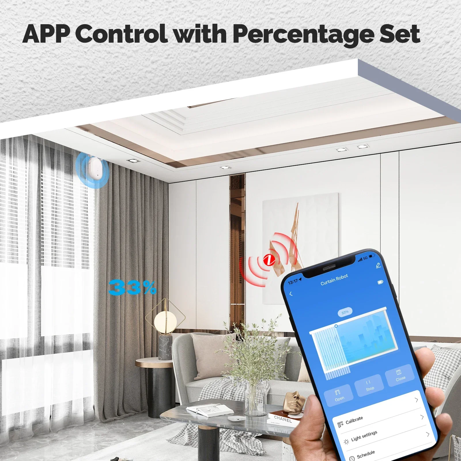 MOES Tuya ZigBee Smart Tenda Elettrica Robot Temporizzazione Apri Automatico Più Vicino Sensore di Luce App Supporto di Controllo Remoto Alexa GoogleHome - immagine 5