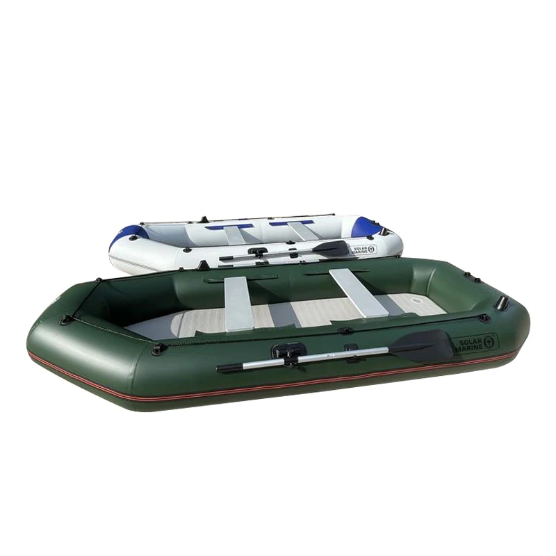 Solar Marine-PVC Inflatable Fishing Boat, 9ft, Self Bailing Speed Kayak River Pontoon, 0.7mm, New Design