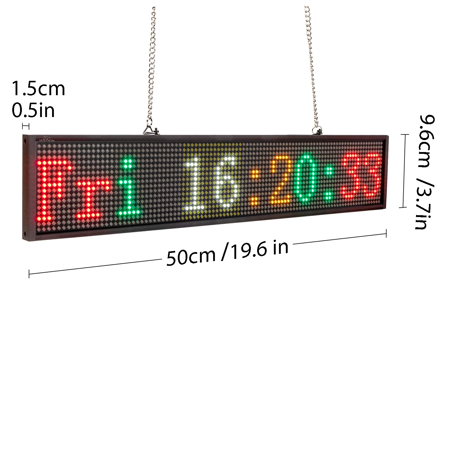 Leadleds Großes Schild P5 mm SMD LED Kfz-Heckscheibe, Nachrichten-Display,  Wlan-programmierbar, Gleichstrom 12 V, 2 Saugnäpfe, rot : :  Beleuchtung