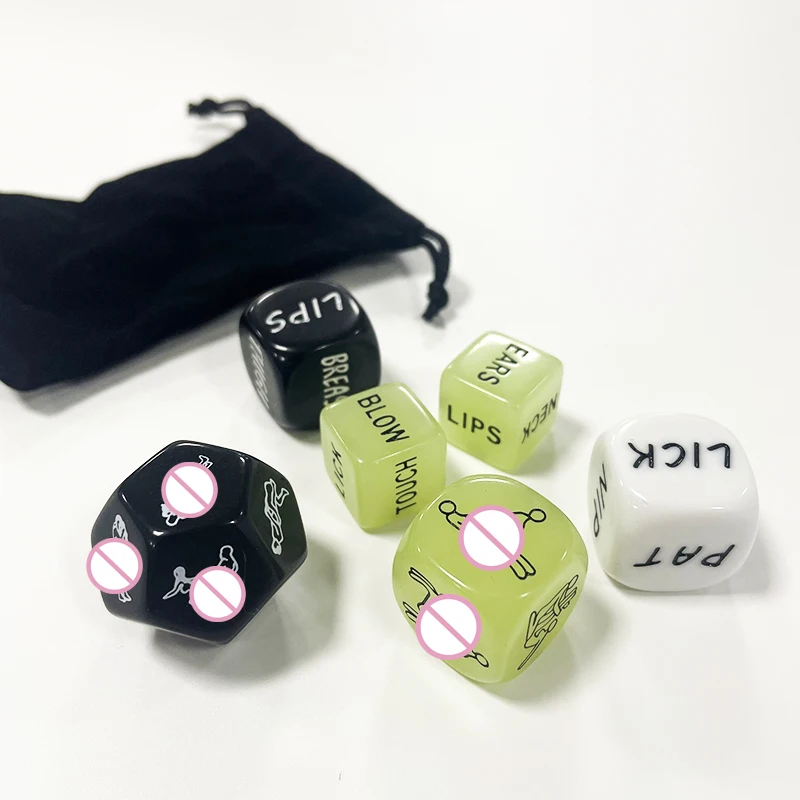 Sexy Dice Set Fun Adult Love Posture Couple Game Sex Noctilucent Erotic Lovers Position Foreplay Romantic Party Toy 1 Set