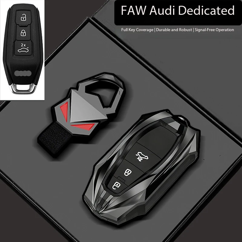 Premium Car Key Fob Cover with Keychain - Luxurious Remote Decoration and Protection Shell