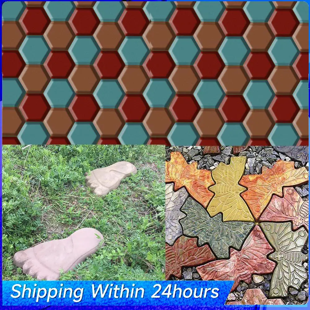 Cement Brick Paving Pavement Mold Concrete Mould DIY Manually Road Concrete Walk Path Maker Supplies for Home Garden