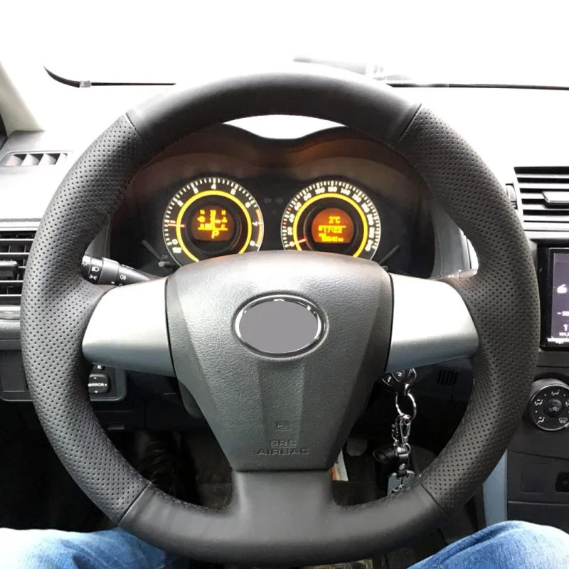 

Индивидуальное ручное Автомобильное рулевое колесо, подходит для Toyota Rav4 2011 2012 D, дышащий, нескользящий, всесезонный защитный чехол
