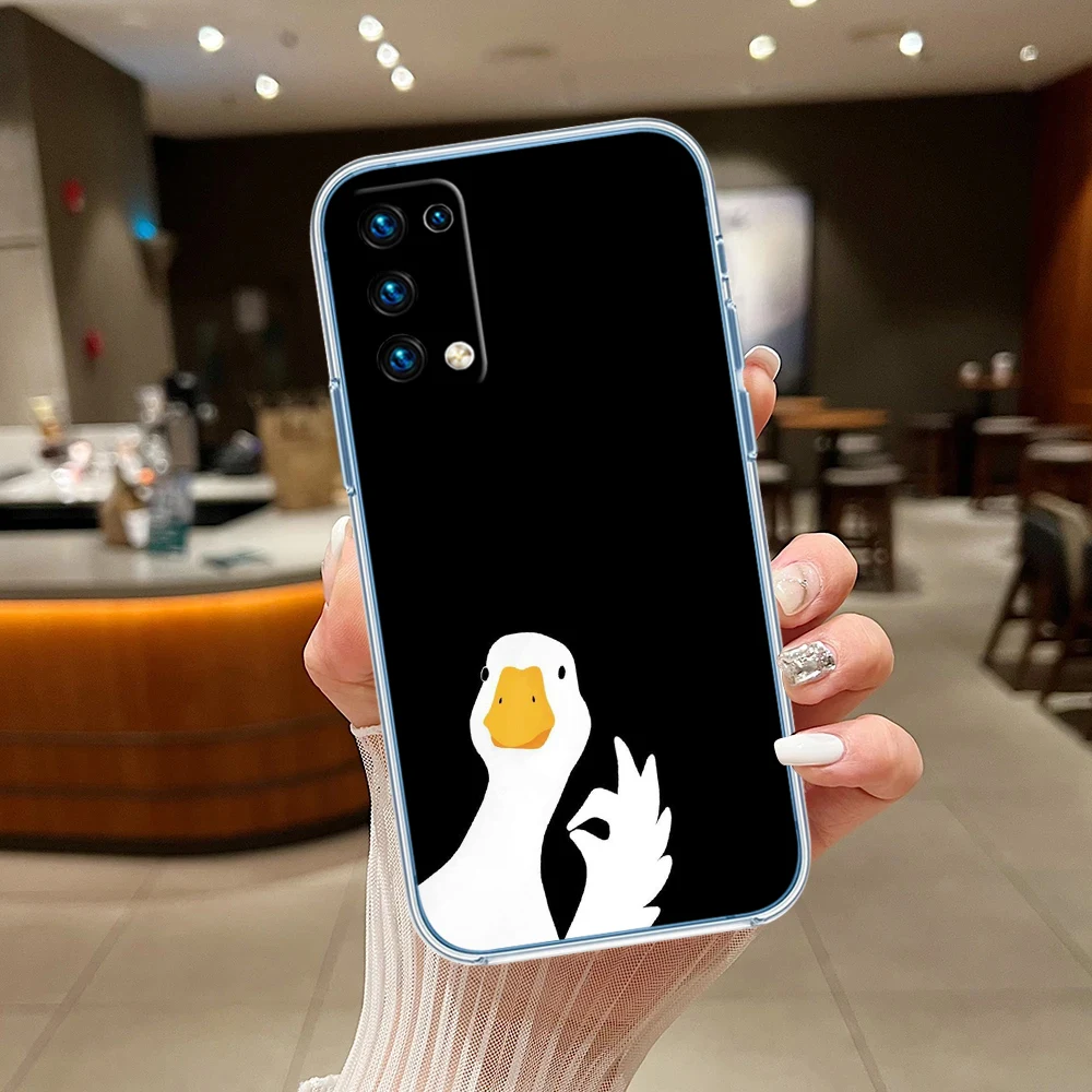 Cartoon Duck Transparent Phone Case