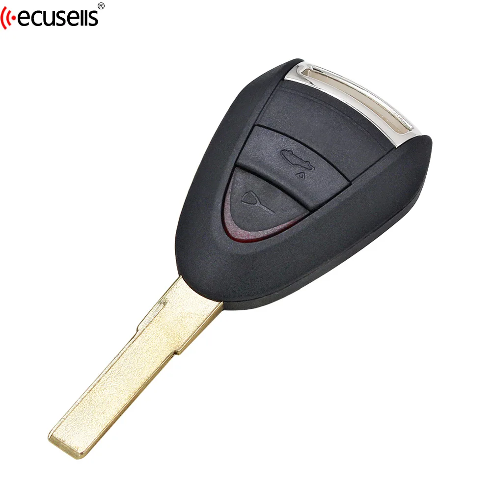 Ecusells For Porsche Boxster/Cayman 911/997 Carrera and 911 Targa Replacement 2 Button / 3 Button Key Shell Case Fob