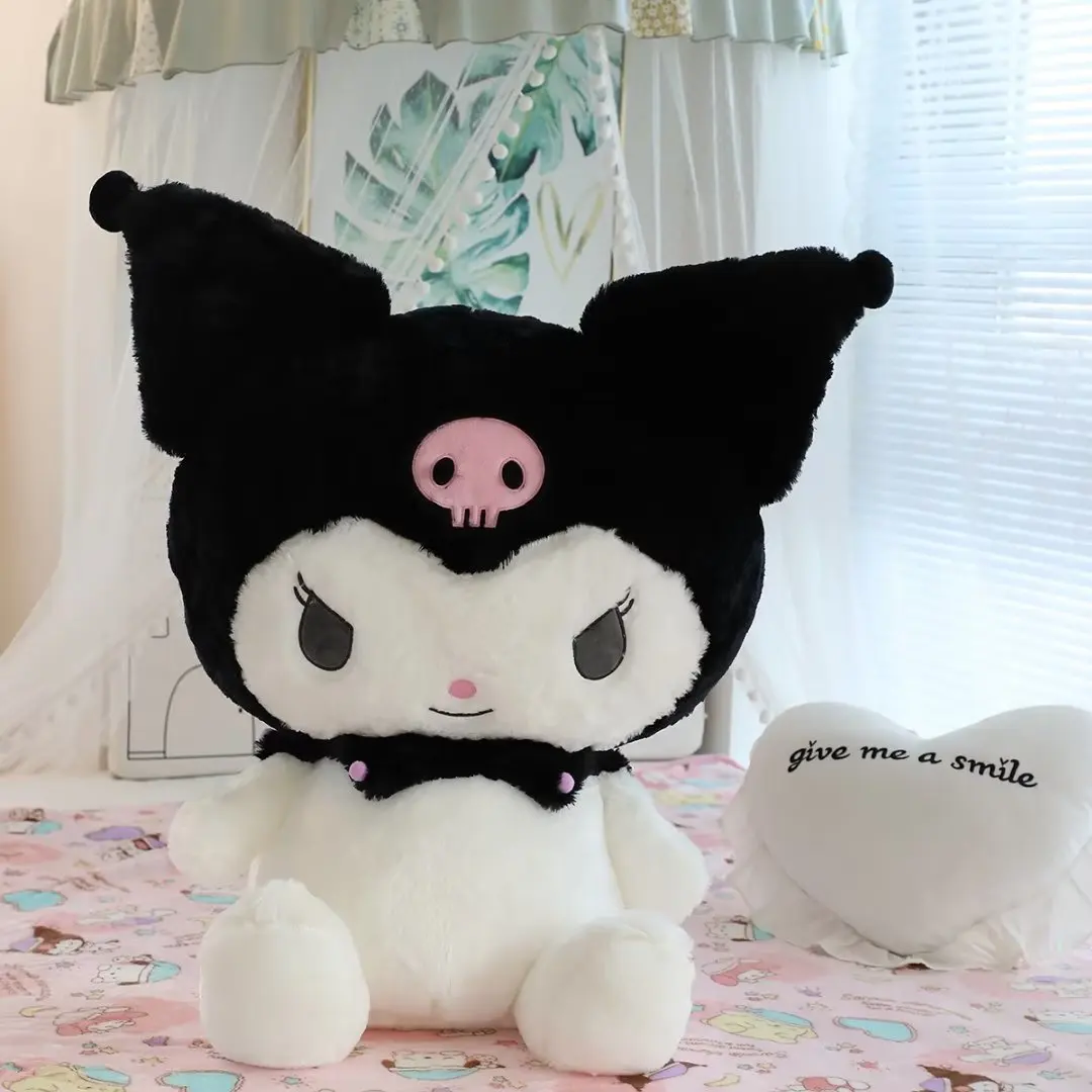 Big Size Sanrio Kuromi Peluche Plush Toys Kawaii Stuffed Kuromi Plush Doll  Anime Cartoon Ragdoll Dol Girls&kids Kid Gift - AliExpress