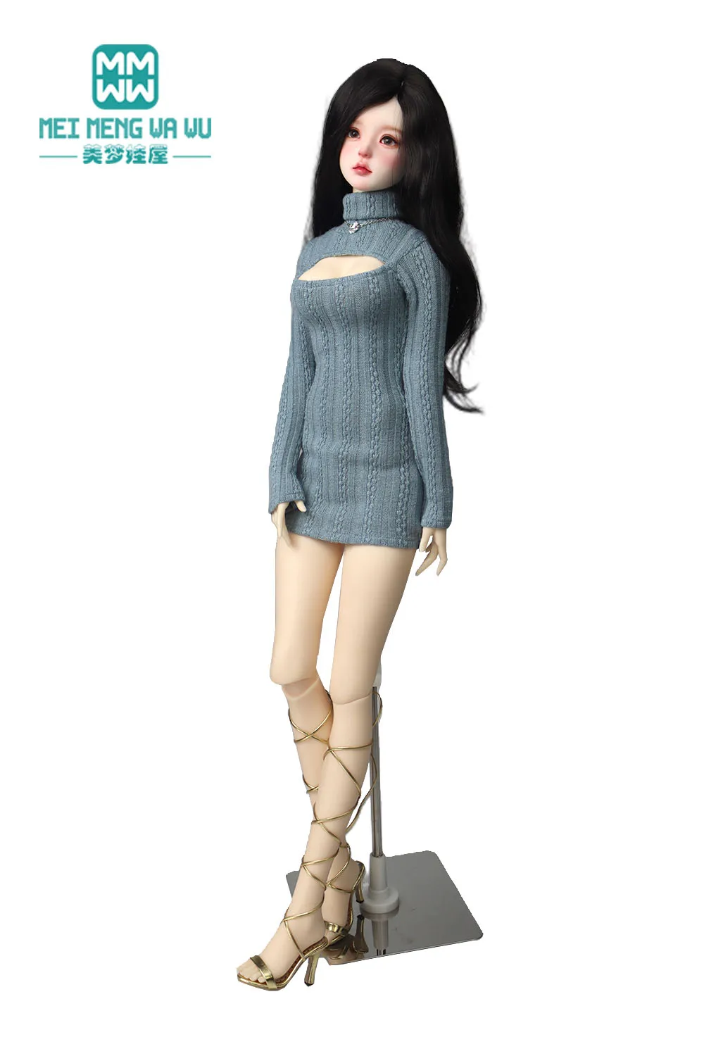 BJD Puppenkleidung für 1/4 1/3 MSD SD DD Spielzeug Gelenkpuppen Mode Twist Rollkragenpullover Kleid Mädchen Geschenk – Detail 31