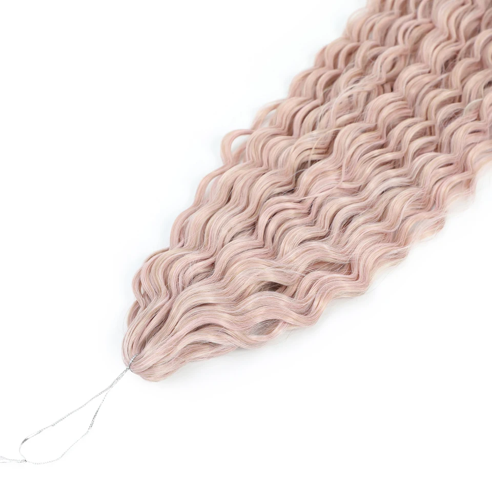 Ariel Curl 22 30 Inch Water Wave Twist Crochet Hair Extensions Synthetic Crochet Braids Ombre Red Pink Afro Curls Braiding Hair 4