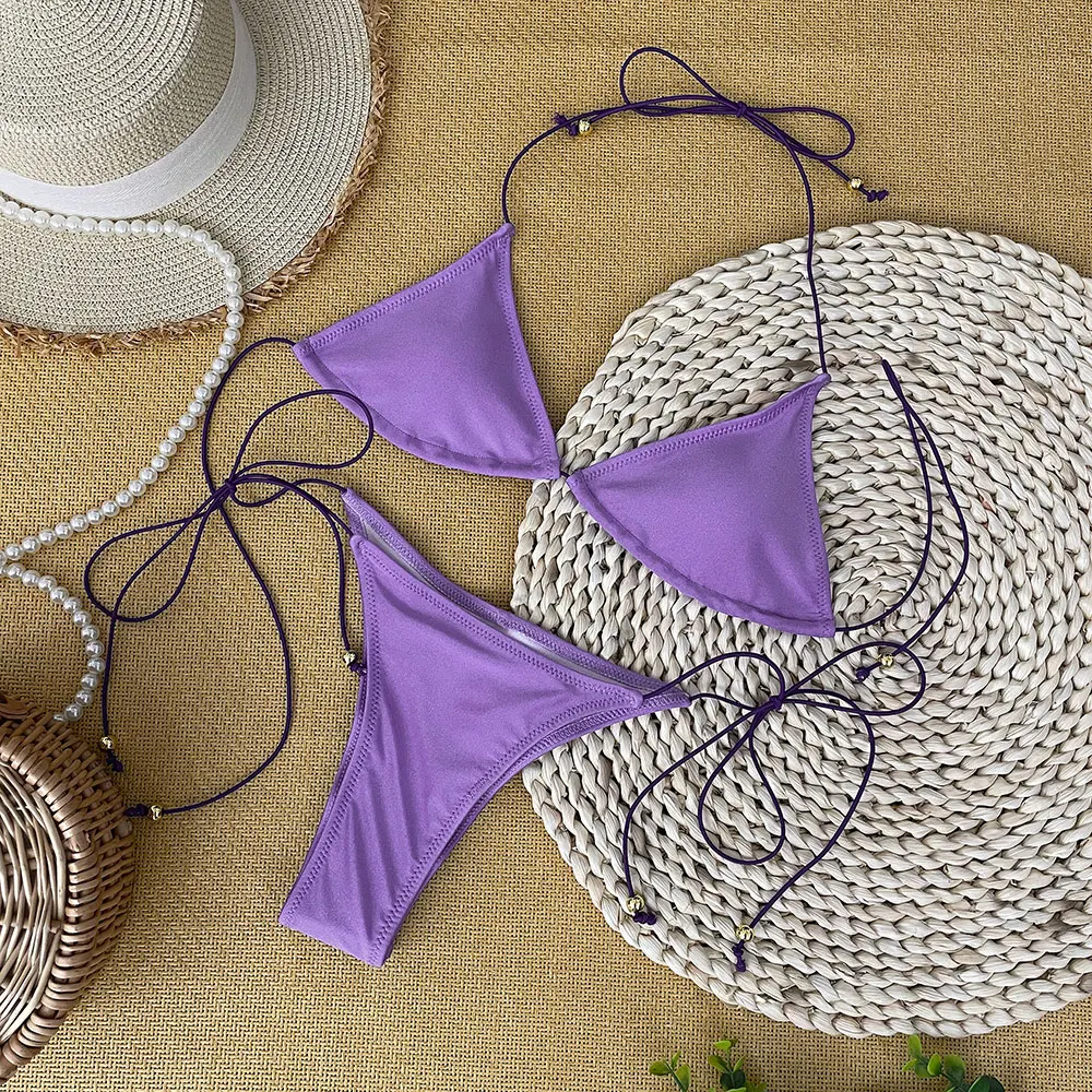 Bikini set Women swimwear Bikini swimsuit Bathing Suit Women Micro Bikini Sexy Swimsuit Female Swimwear Solid Mini Bikini Set Brazilian Biquini Swimming Suits Beachwear