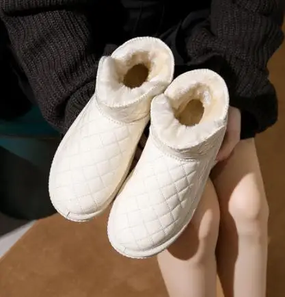 

Women's Ankle Boots 2022 Autumn Winter Thick bottom Soft Female Cotton Shoes Outdoor Waterproof Non-slip Snow Lady Walking Boot