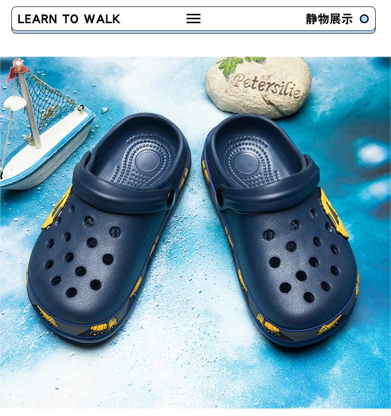 صنادل كرتونية للأطفال ، نعال صيفية ، أحذية حديقة غير رسمية ، أحذية شاطئ مجوفة للأطفال ، الأولاد والبنات ، موضة جديدة