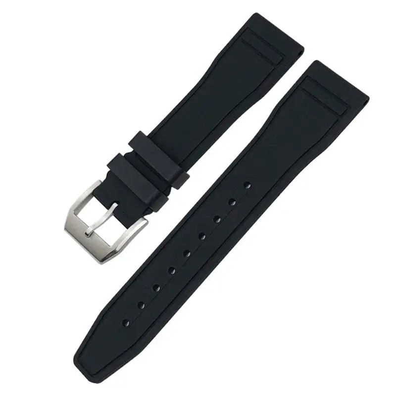 

FKMBD Soft Fluororubber FKM Watchbands For IWC Big Pilot Portofino TOP GUN Natural Rubber 21mm 20mm 22mm Watch Strap