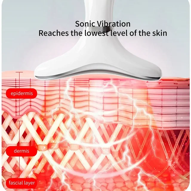 Neck Anti Wrinkle Face Lifting Beauty Device LED Photon Therapy Skin Care EMS Tighten Massager Reduce Double Chin WrinkleRemoval 5