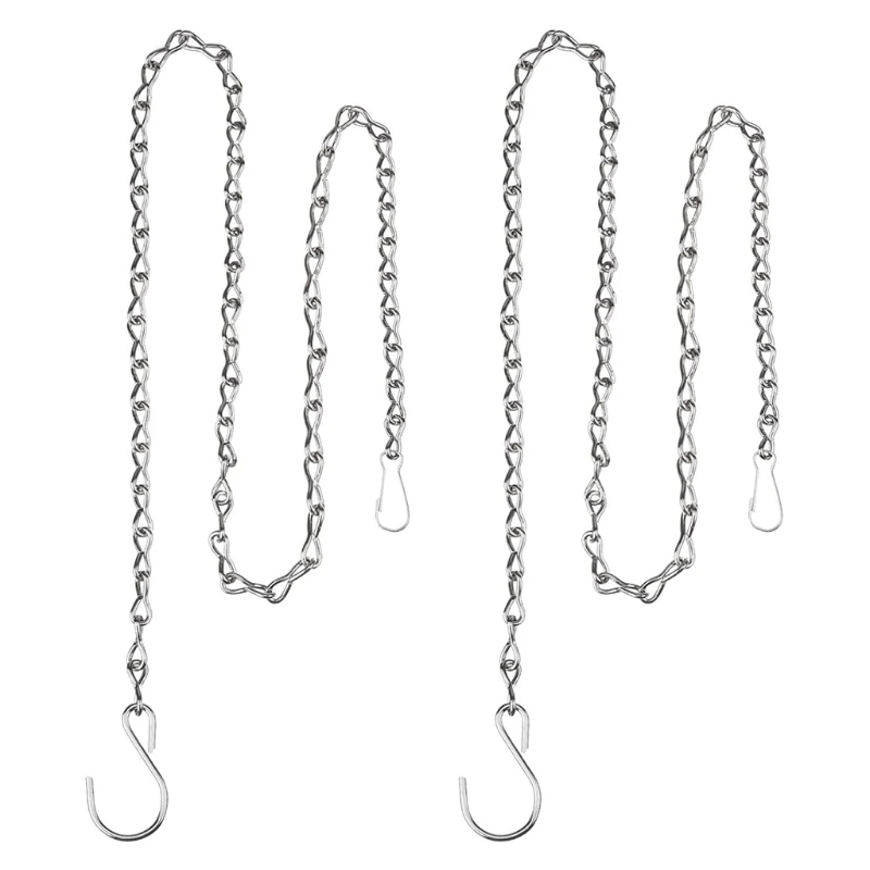 Hanging Chains plant hanger for Flower Pot Basket Bird Feeders Planters Lantern Ornament 2pcs