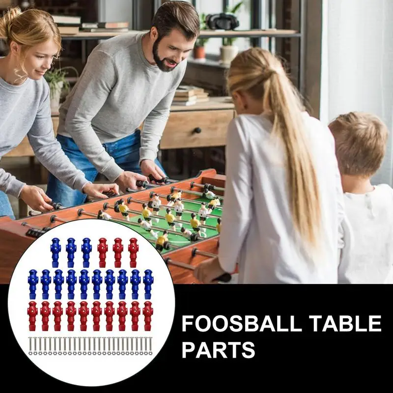 Table Foosball Men 2 Colors Table Football Men Soccer Games Player Figure 26x Foosball Components Game Football Machine