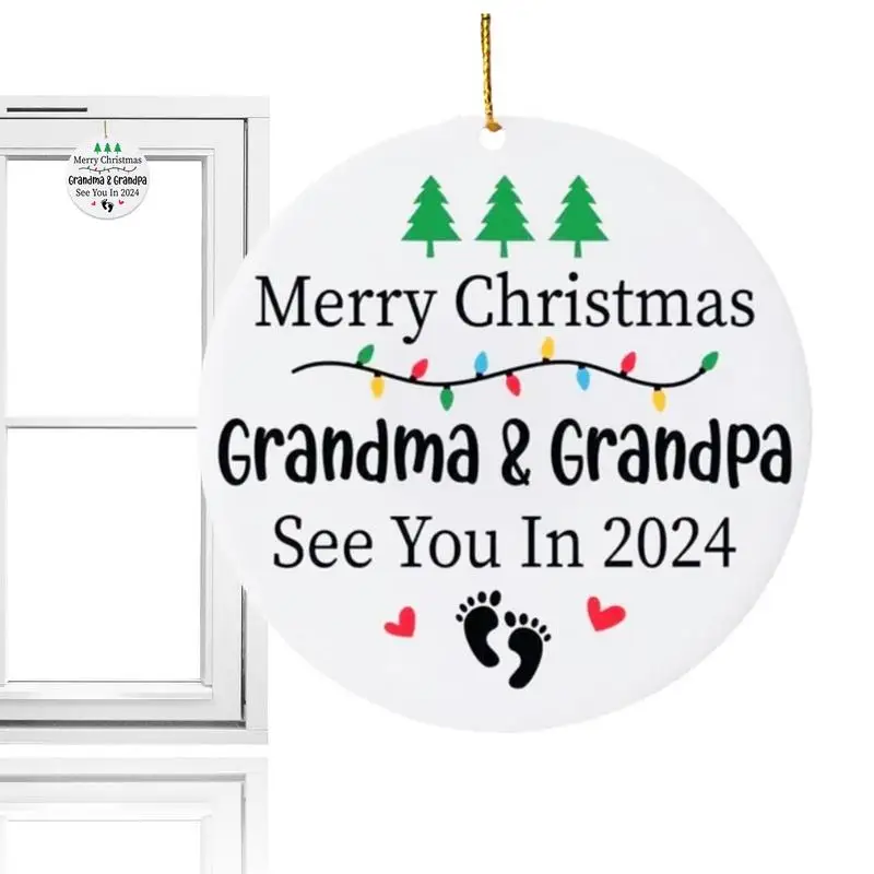 

Christmas Tree Card Pendant Durable 2024 Wishes Tree Ornament Portable Cute Animal Figurne Expectant Parents Kids Room home