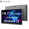 Global Version Super 14.1 inch Tablet PC 12+256GB Android 12.0 4G LTE Phone Call IPS Kids Pads 2 In 1 Tablets Laptop Play Store 1
