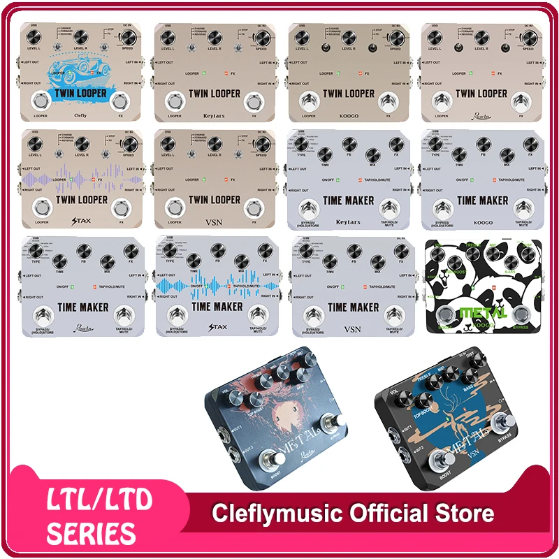 Pédale Multi-effets ROWIN Looper Pro - Reverb, Chorus, Delay, Tuner + Looper 40s - Boîtier Métal Compact