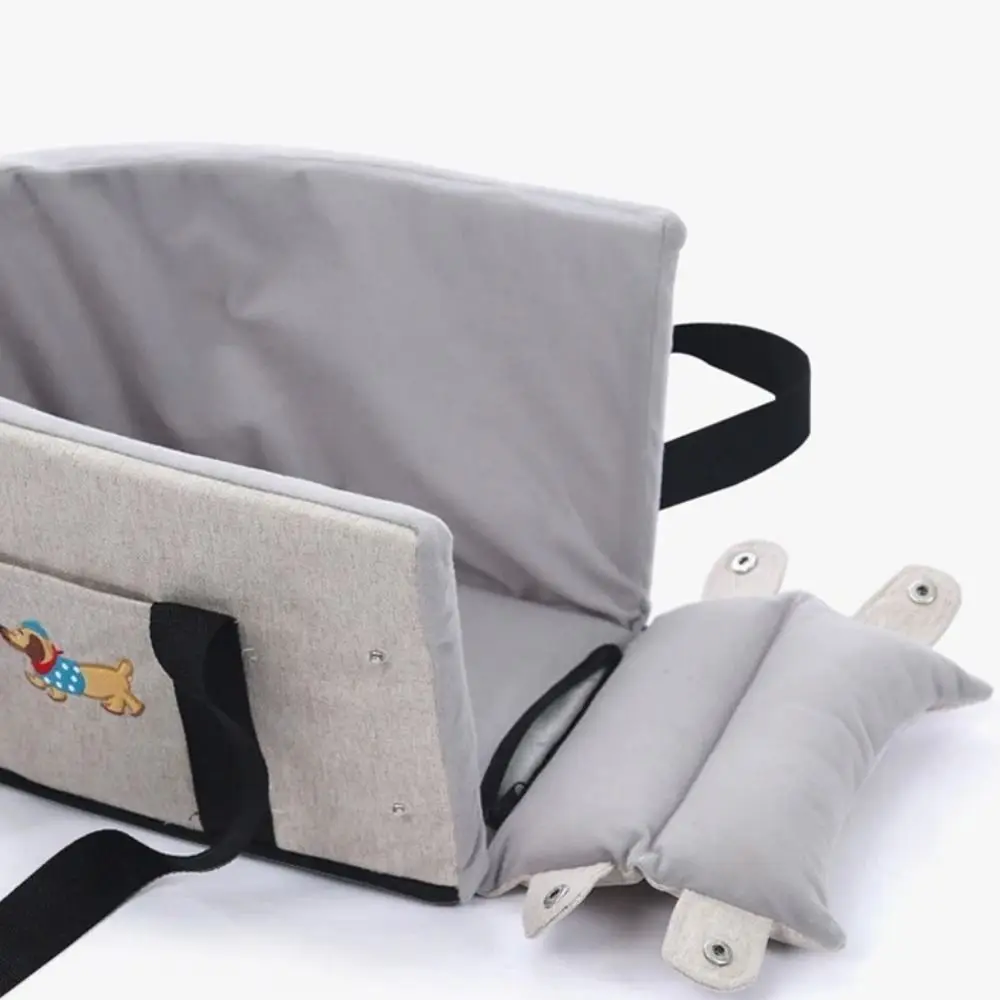 Cute Puppy Car Seat Large Capacity Soft Pet Central Control Car Seat Comfortable with Safety Leash Dog Car Backpack