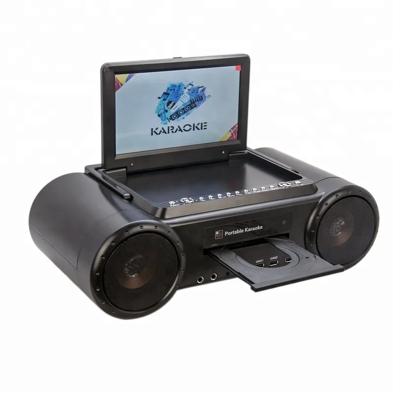 Portable DVD Player With Karaoke Analog TV FM USB TF Card Slot 9inch Home DVD Radio