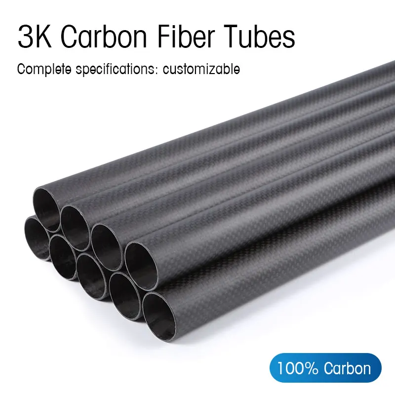 Carbon Fiber Tube 1 PCS Length 1000MM Diameter 4-9mm for RC Model Aircraft Drone