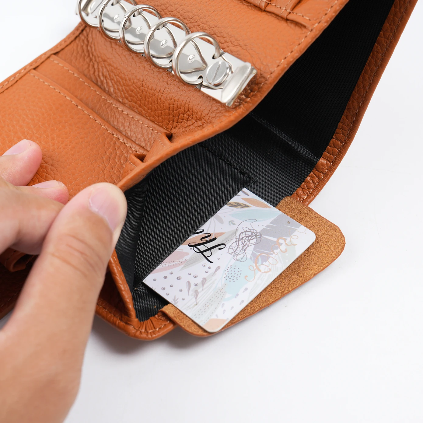 모터머 레귤러 A8 / M5 사이즈 링 플래너 페블드 그레인 소가죽 5홀 미니 노트북 15MM 링 구성 오거나이저 여행 다이어리