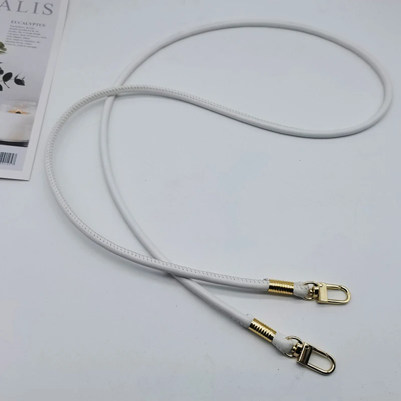 Unicolor Leather Crossbody Bag Strap Replacement with Phone Loss Prevention Chain for DIY Bag Making Projects