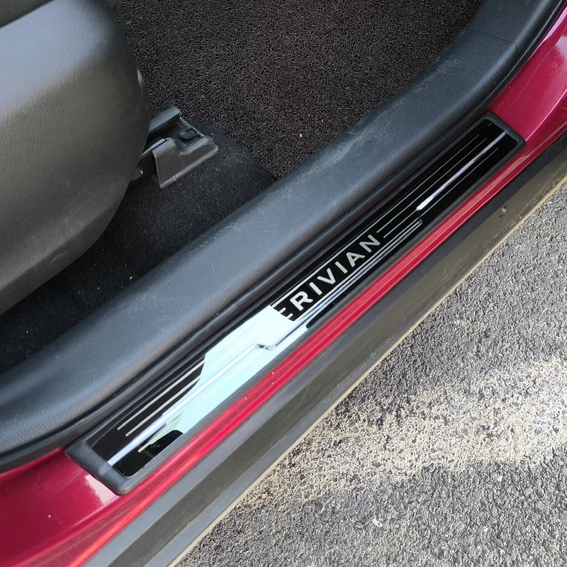 

Car Exterior Accessories Door Sill Strip Protector Scuff Plate Trim For Rivian R1S R1T Stickers Threshold Guard Pedal 2022-2024