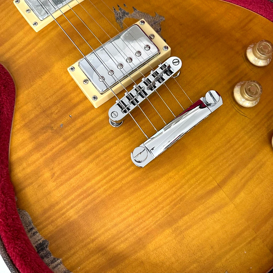 Electric Guitar AgedRelic Nitro Finish Peter Green Garry Moore Lemon Burst electric guitar kit