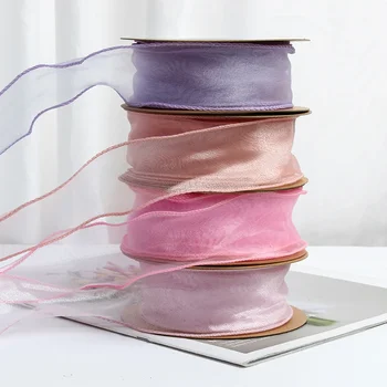 Nastro con bordo cablato per Natale, decorazioni per la casa, confezioni regalo, fiocco per albero, ghirlanda, artigianato fai da te, 1,6 "x 10 iarde, 1 rotolo