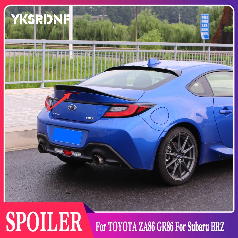 

For TOYOTA ZA86 GR86 For Subaru BRZ ABS UNPAINTED /GLOSSY BLACK Spoiler REAR WING TRUNK LIP SPOILERS High Quality 2021 2022